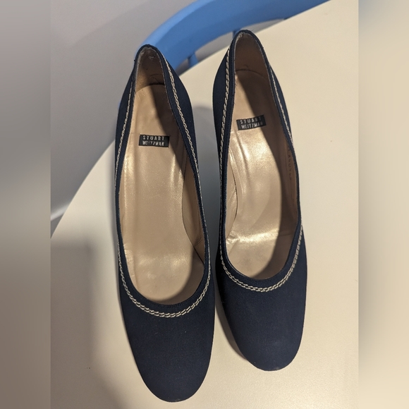 Stuart Weitzman Classic Dark Navy Blue Pumps Women's Size 8.5 - Picture 4 of 7
